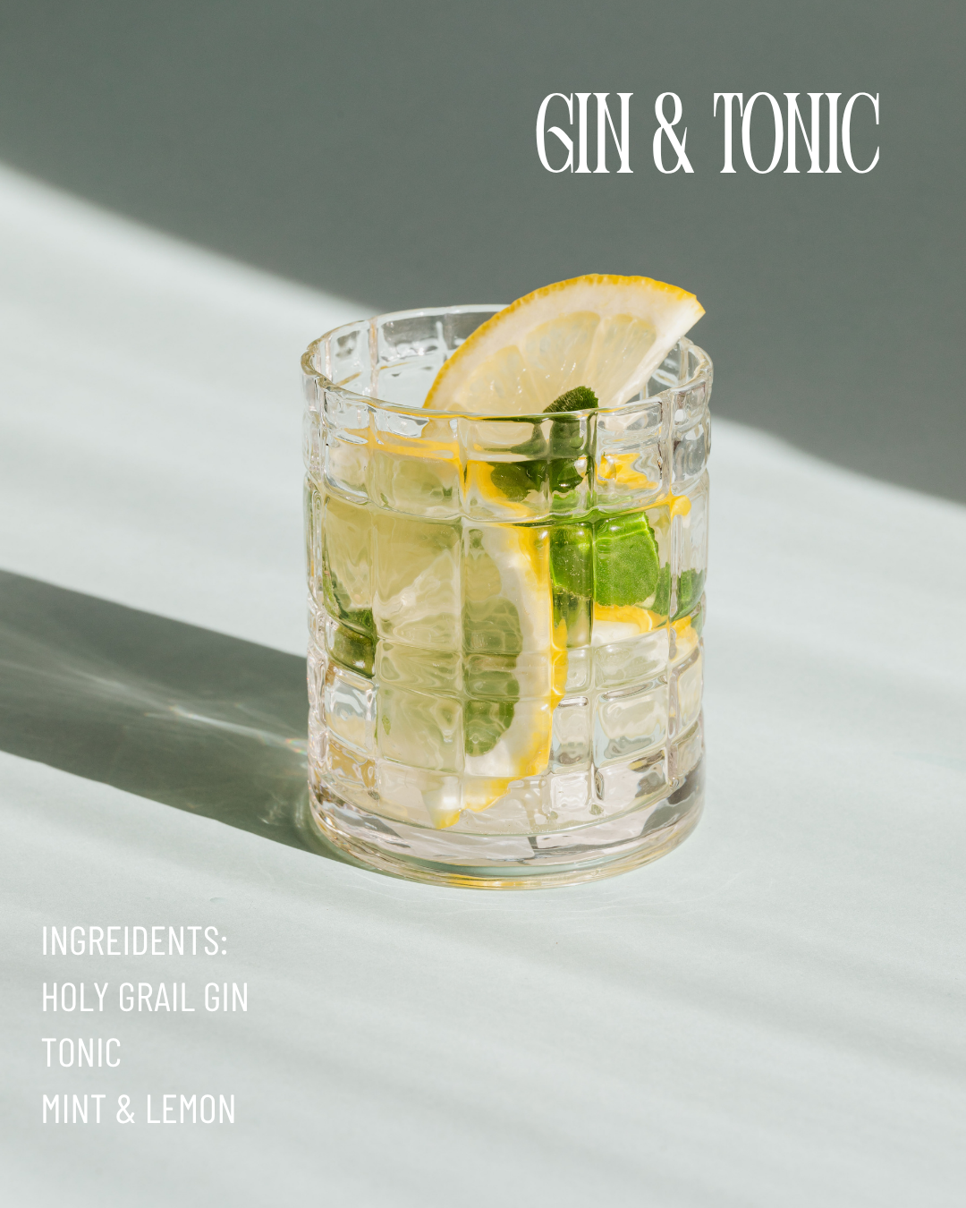 Holy Grail Gin and Tonic